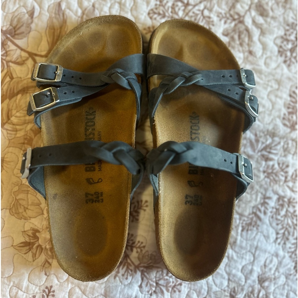 Birkenstocks Franca Oiled Leather Navy